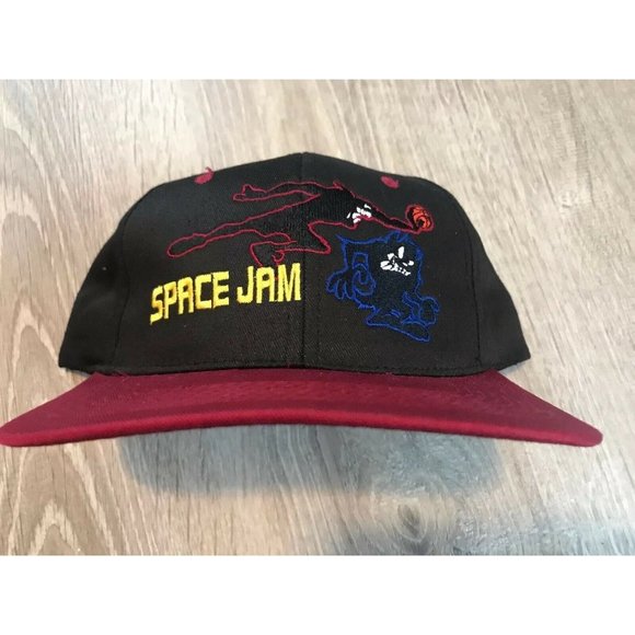 Vintage 1996 Deadstock Warner Brothers Space Jam Snapback Hat Michael Jordan - Picture 2 of 7